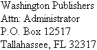 Washington Publishers - Contact Information